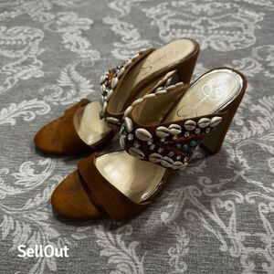 Jessica Simpson Women's Ambelle Slide Sandal Brown Size 10 Boho Casual
